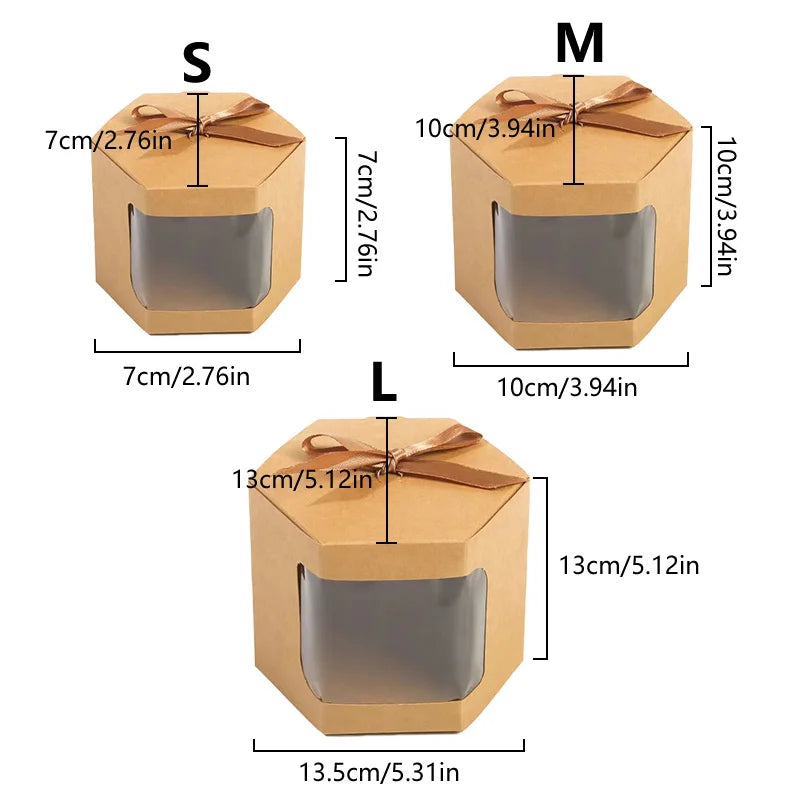 Multi-Size Kraft Paper Candy Gift Boxes