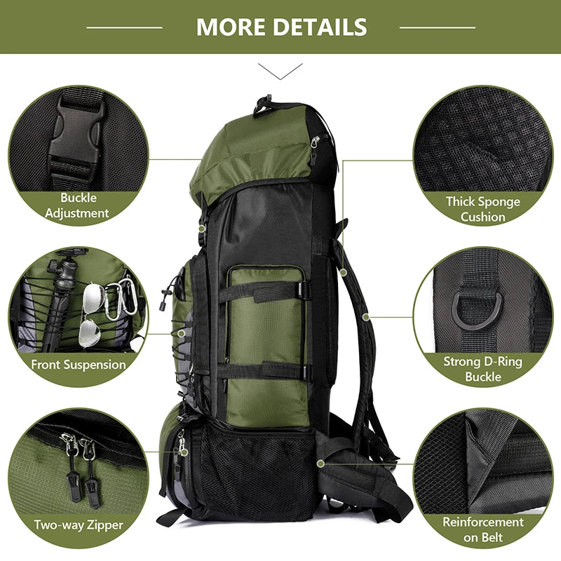 90L Travel Camping Backpack | Mountaineering Large Capacity Sports Bag