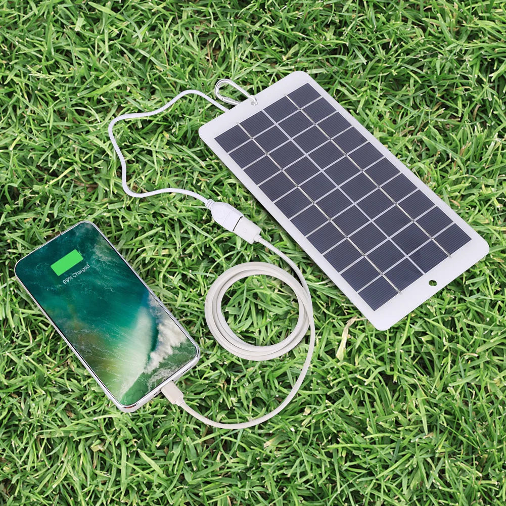 10W 5V USB Battery Charger Solar Panel - Waterproof 900MA Solar Panel Charger - Lightweight Scratchproof Phone Power Bank