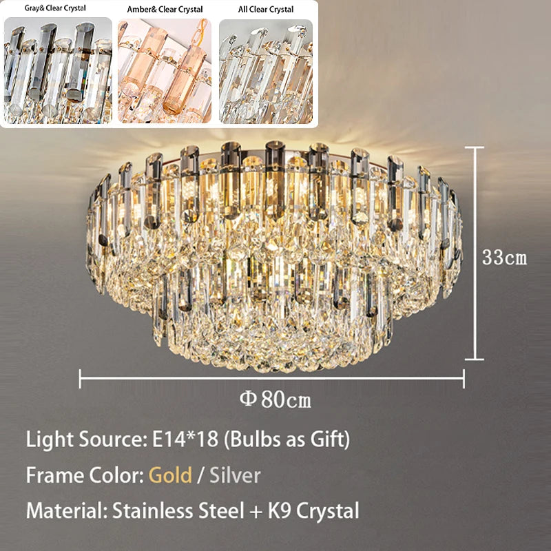 Modern LED Ceiling Lights - Luxury Crystal Balls