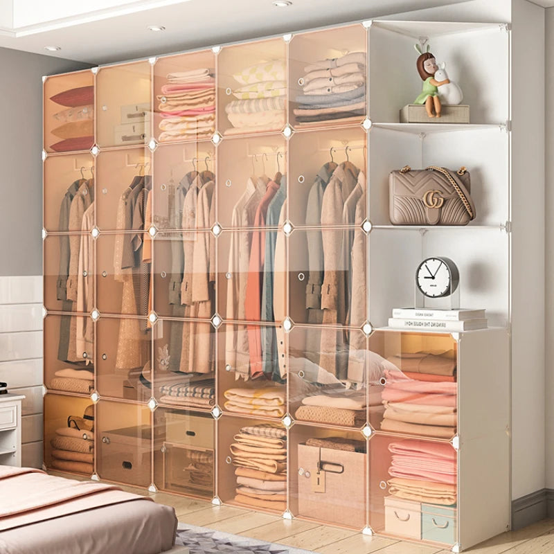 Nordic Style Women's Wardrobe - Stylish Partitioned Storage