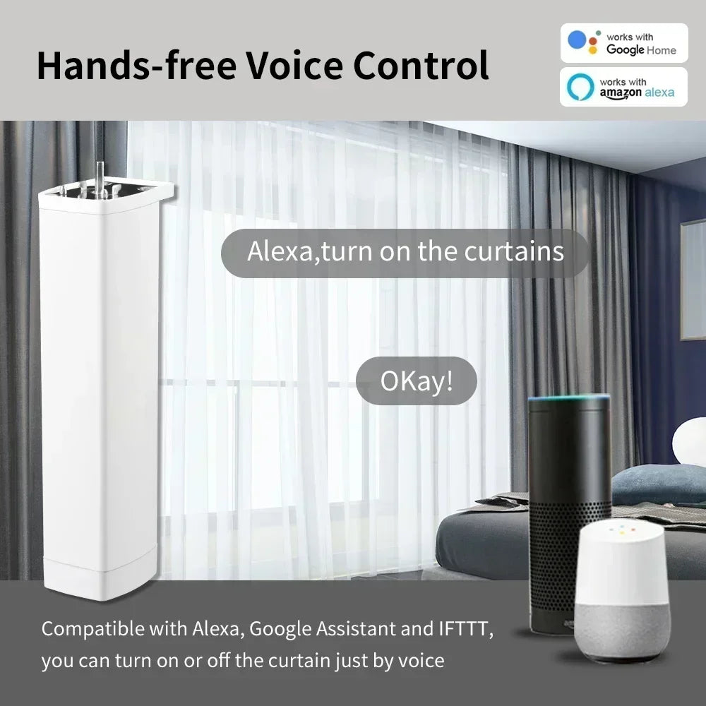 Tuya life WiFi/Zigbee Generation Shorter Smart Electric Curtain Motor Intelligent Support Voice Control Alexa Google Assistant