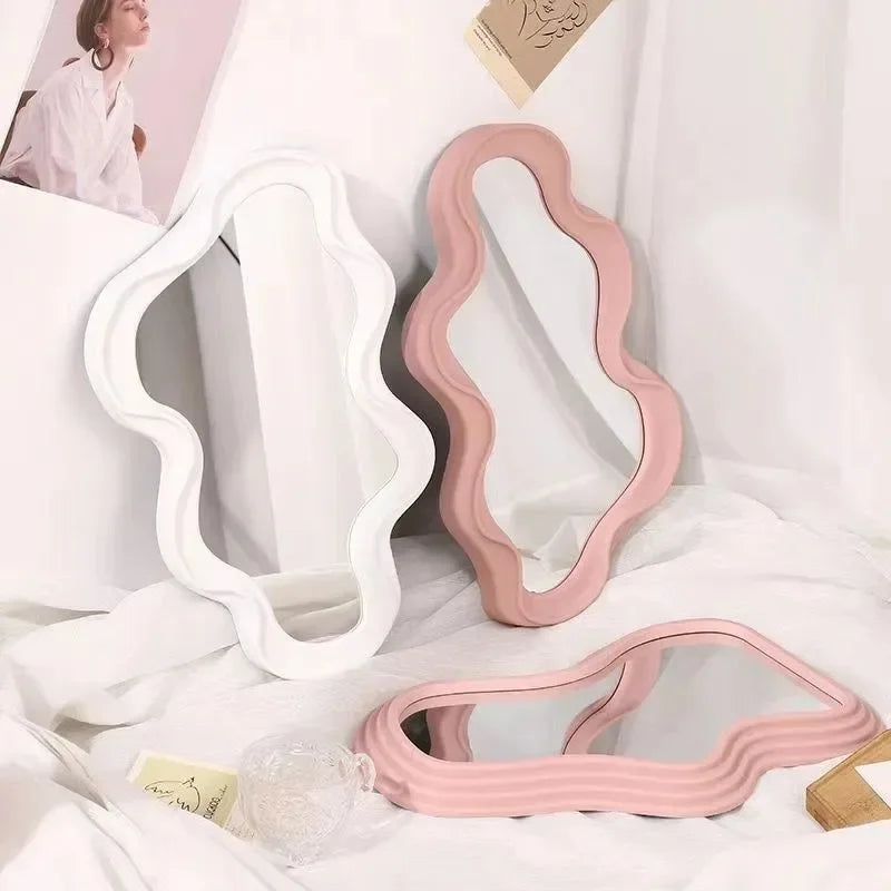 Cloud-Shaped Standing Mirror- Whimsical Bedroom Decor