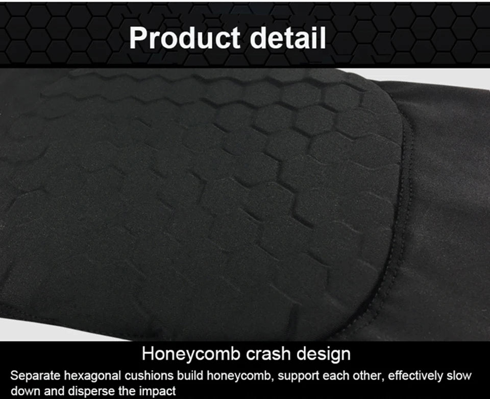 1PC Honeycomb Basketball Knee Pads Sport Volleyball Football Safety Training Knee Support Protector Brace Compression Leg Sleeve