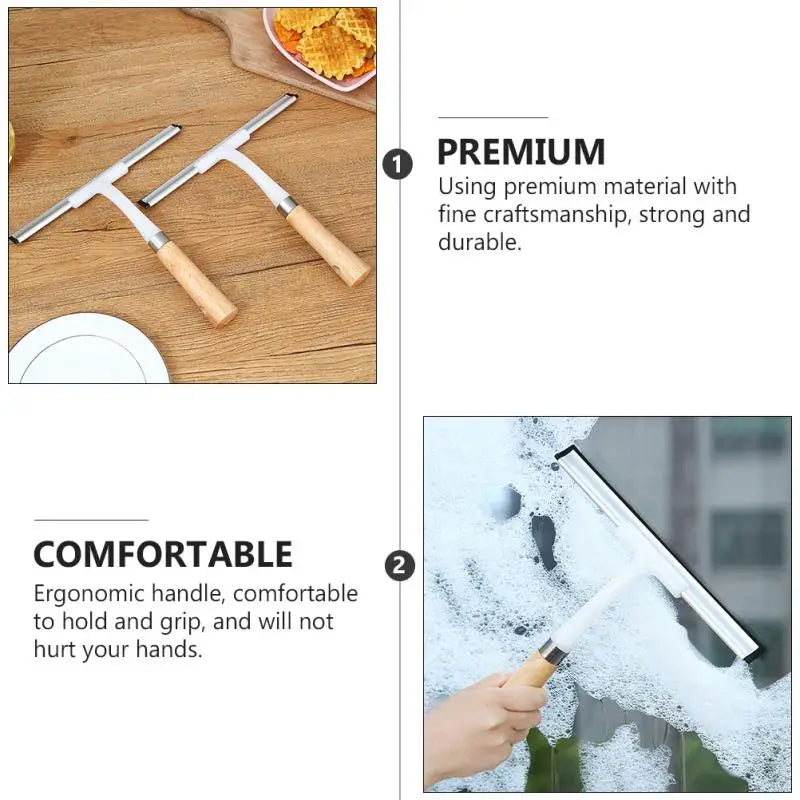 Automotive Glass Cleaner Cleaning Accessory Glass Squeegee Toolheld Window Squeegee Wiper Wood Water Removal Tool