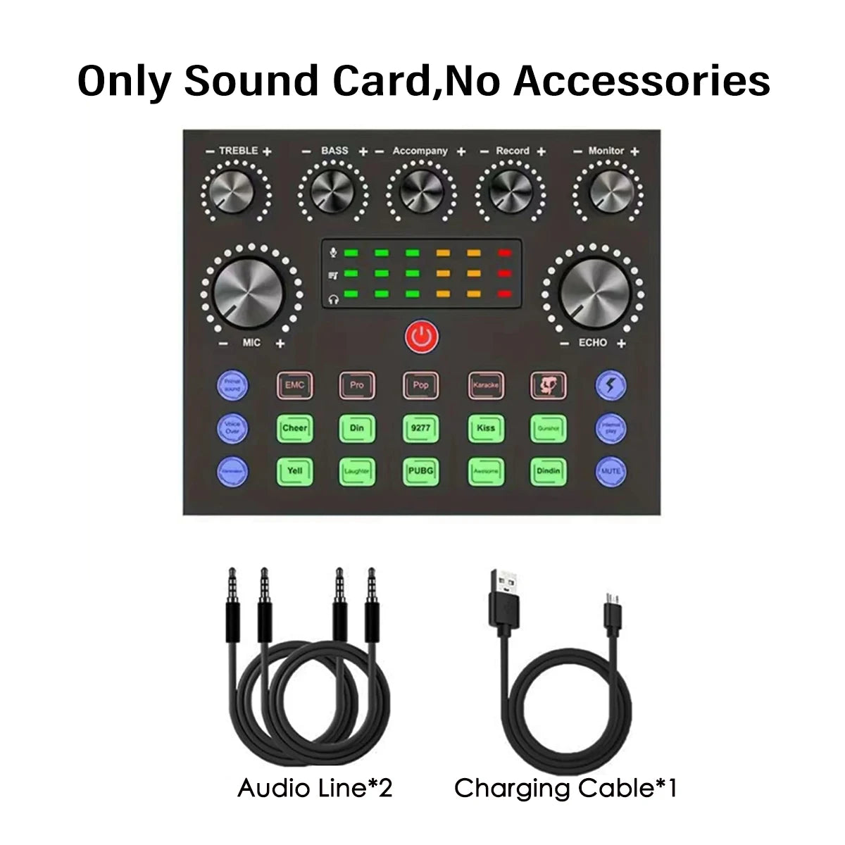V8S Live Sound Card Podcast Equipment Live Broadcast DJ Device with BM800 Microphone Set For Music/Recording Live Streaming