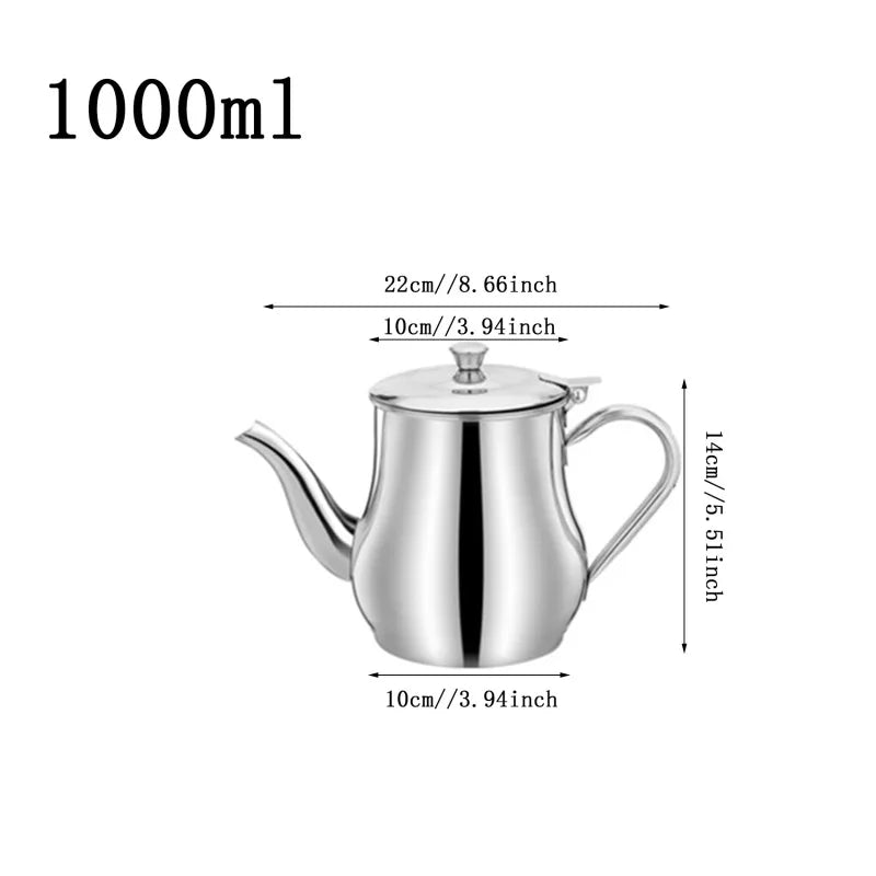 Stainless Steel Oil Filter Pot – Durable, Leak‑Proof Kitchen Storage