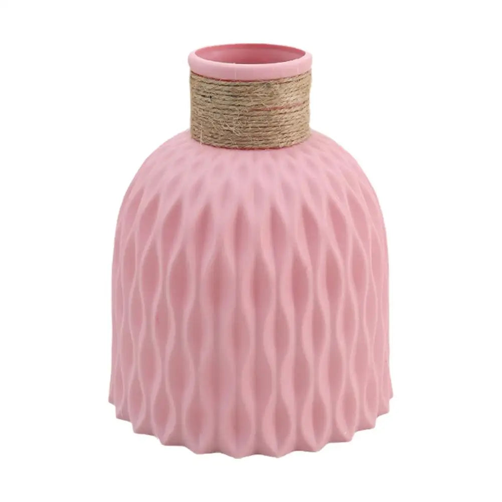 Nordic Moire Plastic Flower Vase: Elegant Décor for Any Occasion