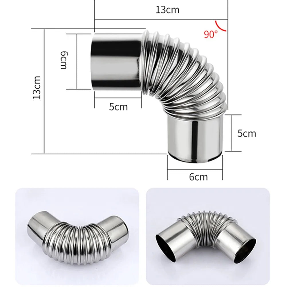 60/70/80mm Stainless Steel 90 Degree Elbow Chimney Liner Bend