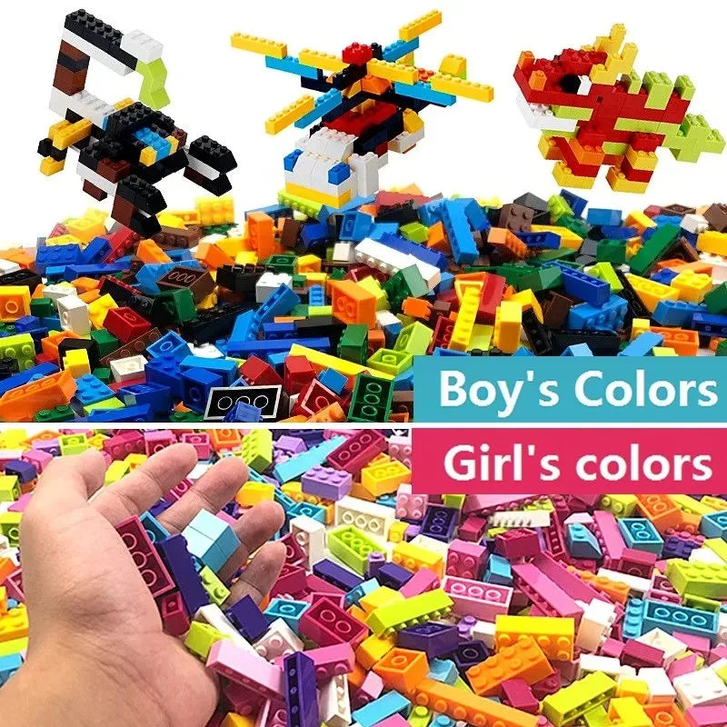 Kids DIY Building Blocks Set Toys Urban Classic Building Blocks Assembled Educational Toys for Boys Girls Christmas Gift