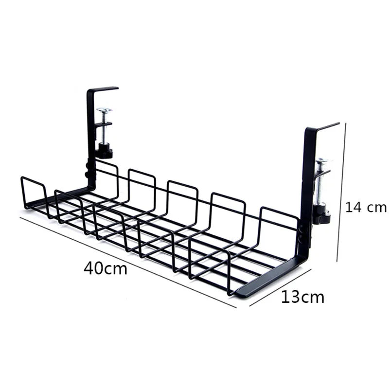 Under-Table Wire Cable Storage Rack