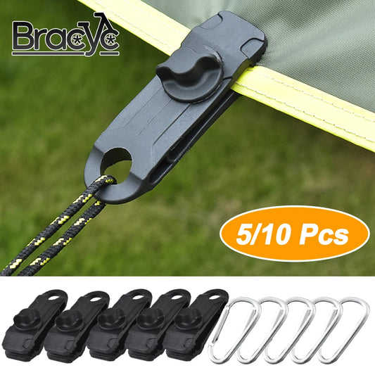 5/10PC Camping Tarp Clips Clamp Canvas Heavy Duty Lock Grip Tent Fasteners Clips Pool Awning Bungee Cord Car Tighten for Outdoor