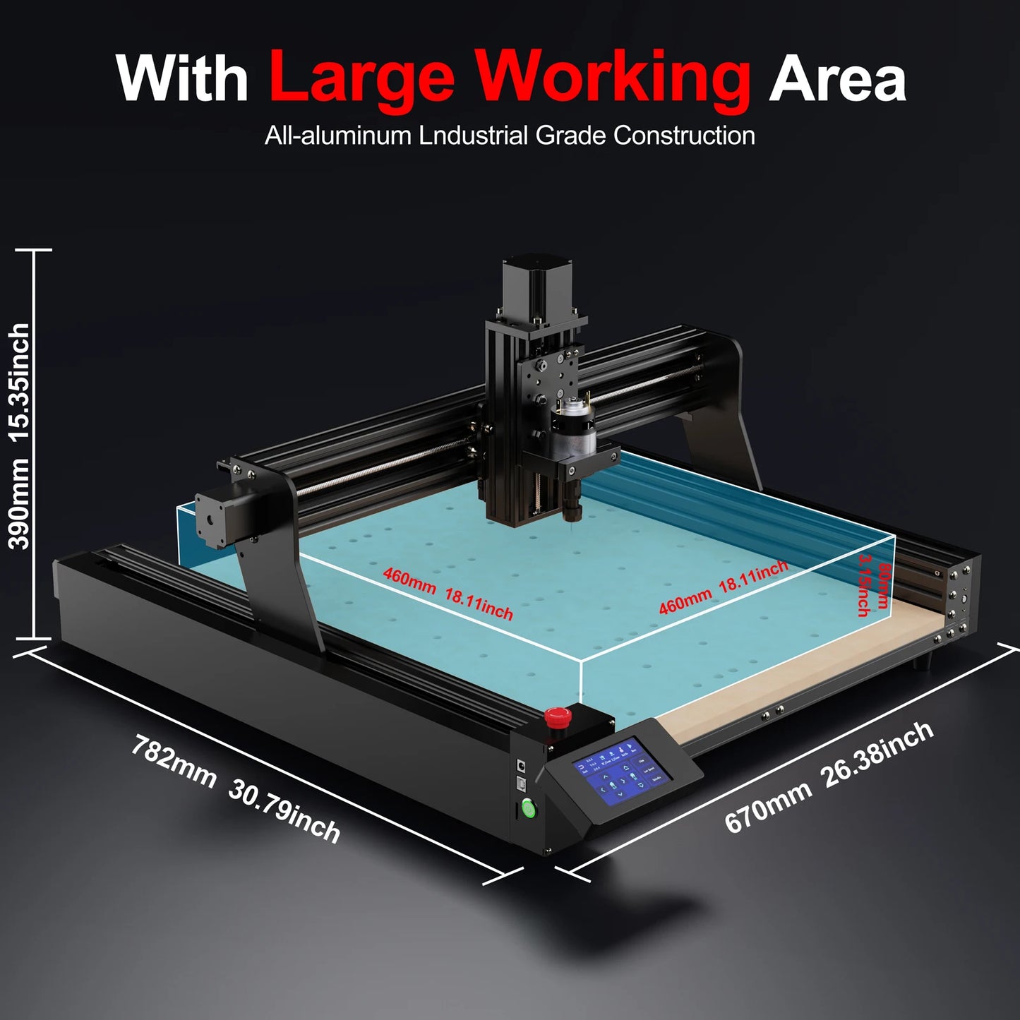 TwoTrees TTC450 Rotary 4th Axis CNC Wood Engraving Machine Laser Engraver Cnc Router For MDF PVC Epoxy Metal Carving Cutting