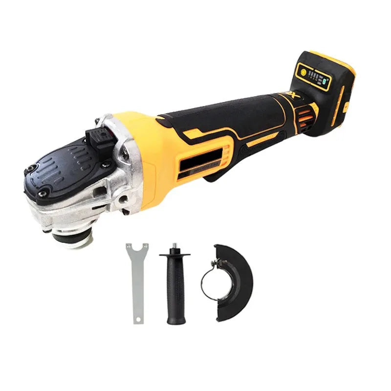 100/125mm 4 Gears Cordless Brushless Angle Grinder Fit for Dewalt 18V 20V Battery - for Grinding Cutting Woodworking