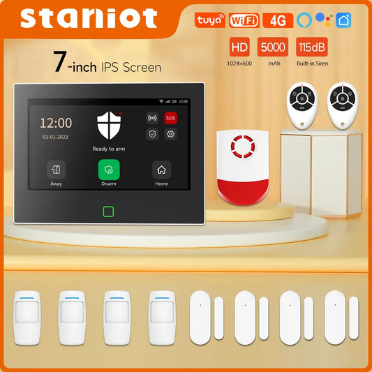 Staniot 7 inch Wireless WiFi 4G Tuya Smart Security System