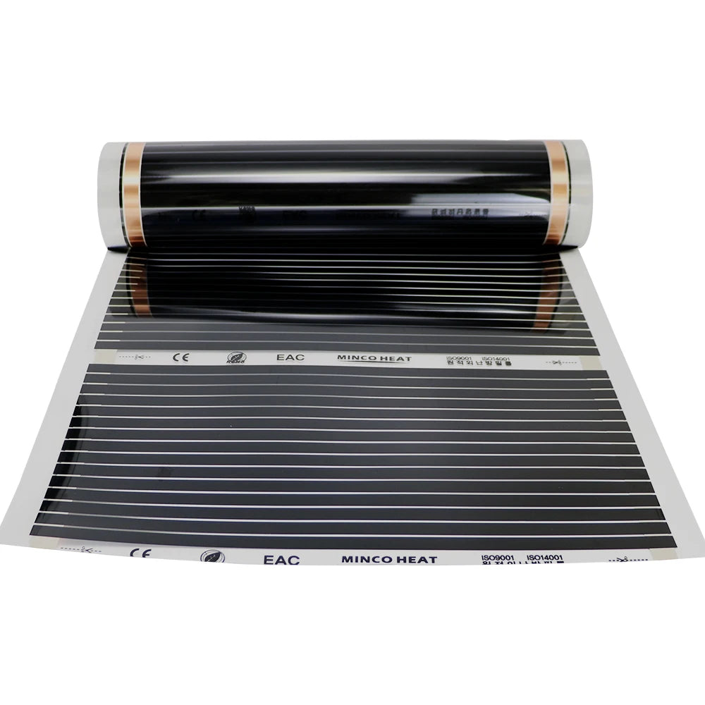 All Sizes 140w/m2 Infrared Heating Film 220V Electric Warm Floor Mat 50cm Width