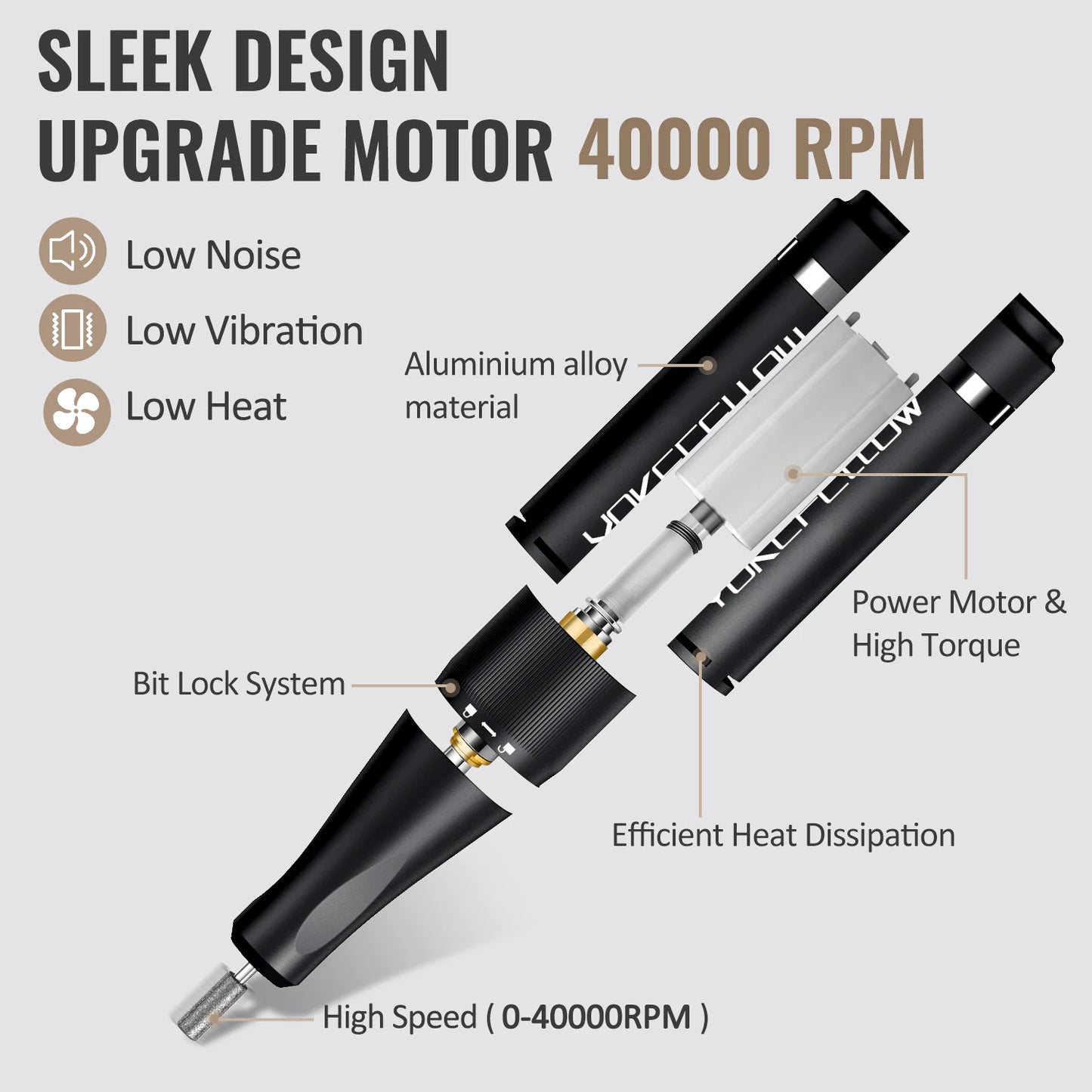 40000RPM Nail Drill Machine