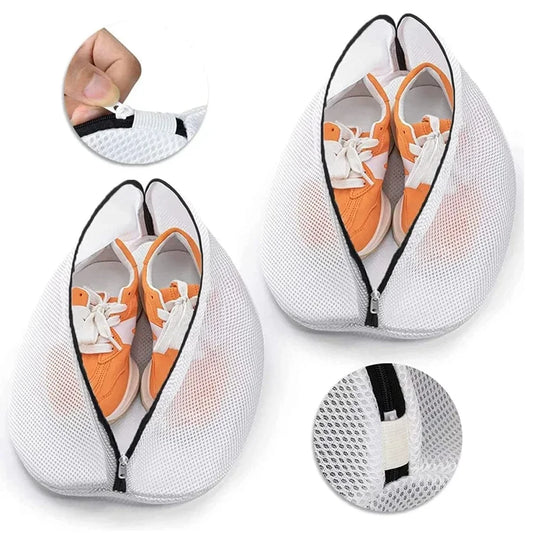 1PC Thickened shoe washing bag Anti-deformation shoe washing cover Polyester Cleaning bag Mesh bag Filter bag