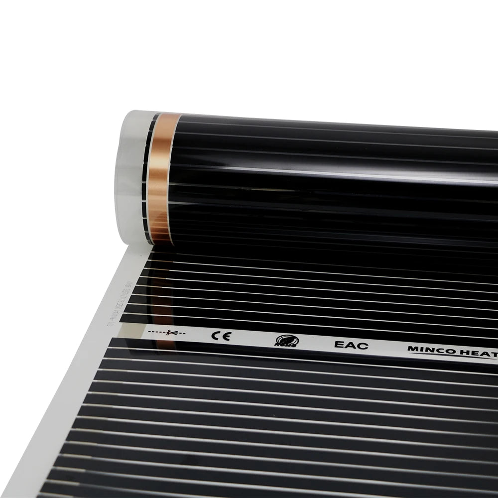 All Sizes 80w/m2 Infrared AC220V Warm Mat 50cm Width Floor Heating Film Energy Saving