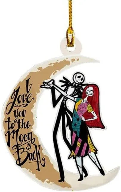 Nightmare Before Christmas Jack & Sally Hanging Ornament