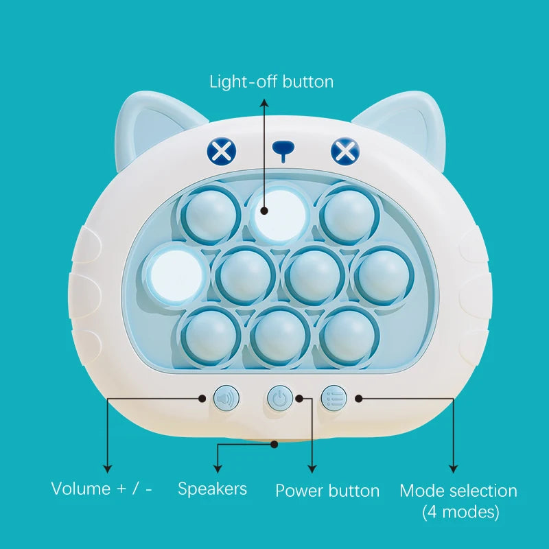Quick Push Game Machine Silicone Press Toy Boys and Girls Children's Party Toy Electronic Sound Toy Fingertip Ground Mouse Toy