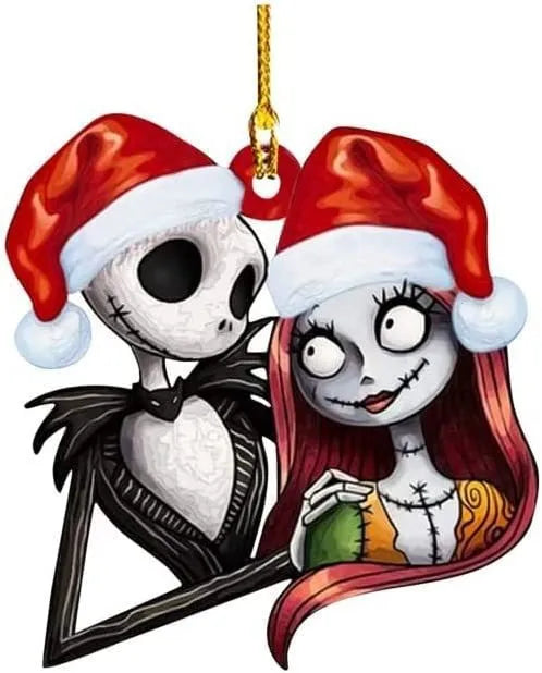 Nightmare Before Christmas Jack & Sally Hanging Ornament