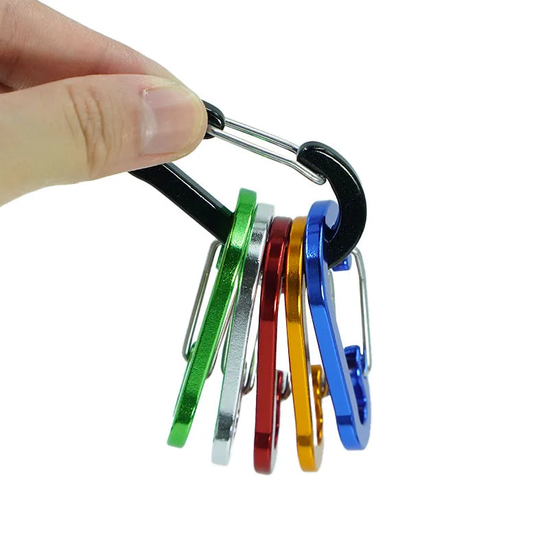 12PCS Carabiner Clip Set: Multi Tool Keychain Buckle Karabiners