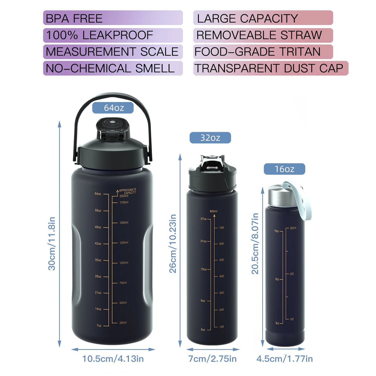 Large Capacity Sports Water Bottle