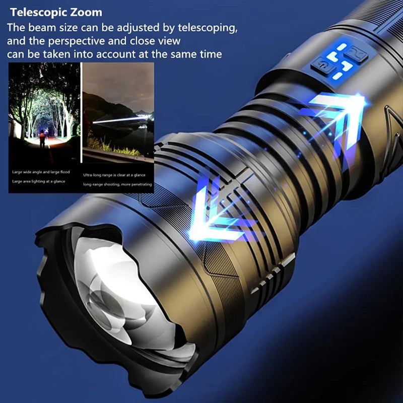 Rechargeable high-power LED flashlight