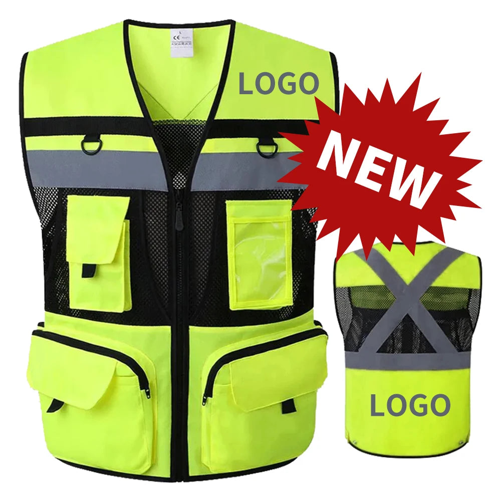 Custom Logo High-Visibility Safety Vest