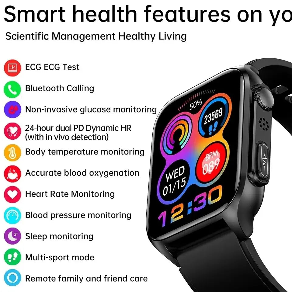 GEJIAN New IP67 Waterproof Smart Watch with Health Monitoring & Sport Features