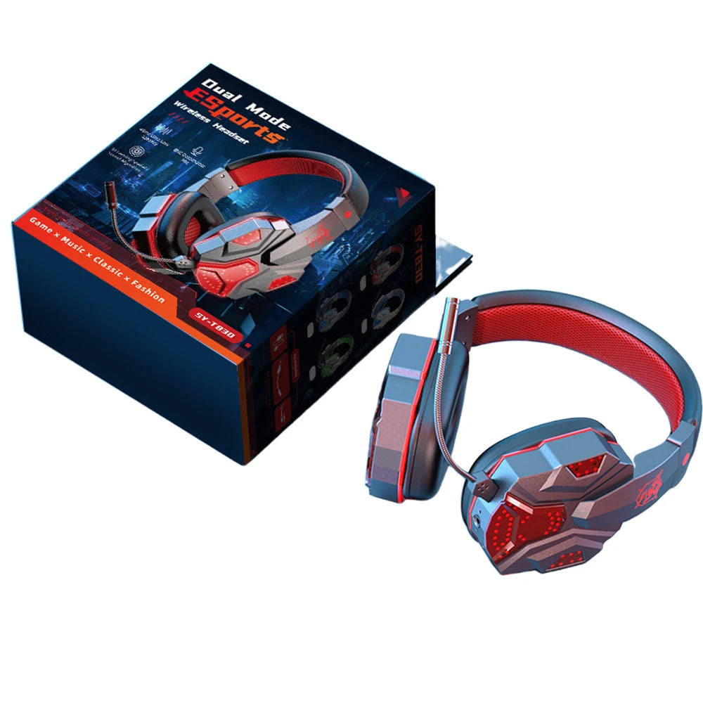 Bluetooth 5.1 HiFi Gaming Headsets Gamer Low latency Wireless Headphones With Noise Cancelling Microphone Wired Earphone Phone