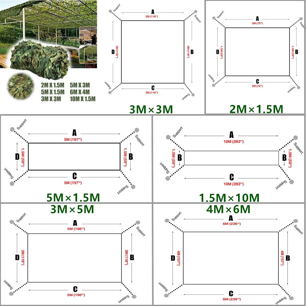 Yeahmart Military Camouflage Net | Hunting Camo Netting