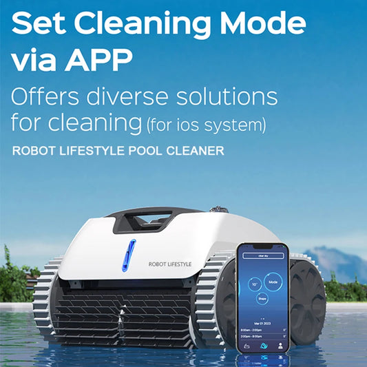Robotic Pool Cleaner - Wireless, Automatic, 3312 Pro. Control via WiFi app, precise route planning, and selectable cleaning modes.