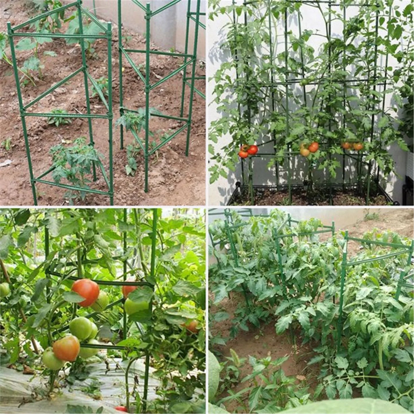 Detachable Garden Vegetable Stakes for Plant Cage Supports - Flexible Support for Vertical Climbing Plants