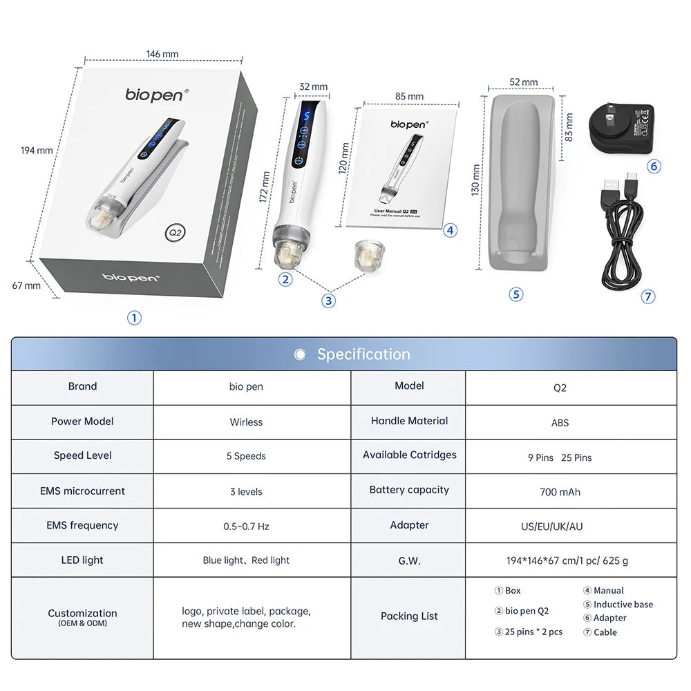 Electroporation Bio Pen Q2 - Advanced Skin Care