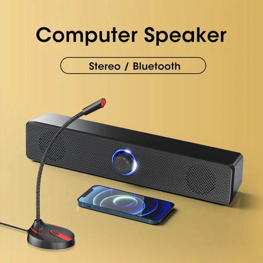 EchoWave Desktop PC Speaker: Computer Soundbar