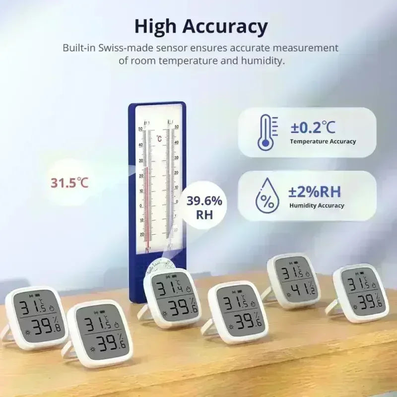 SONOFF SNZB-02D Zigbee LCD Smart Temperature Humidity Sensor Remote Real-time Monitoring SONOFF SNZB-02D for BabyRoom Greenhouse