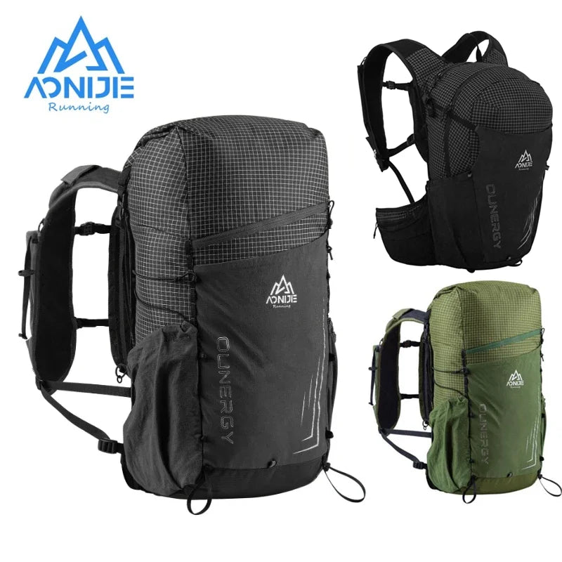 AONIJIE Black Sports Backpack with 2L Water Bag