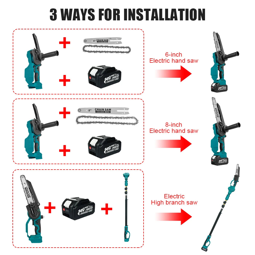 5.0Ah Mini Brushless Electric Chain Saw