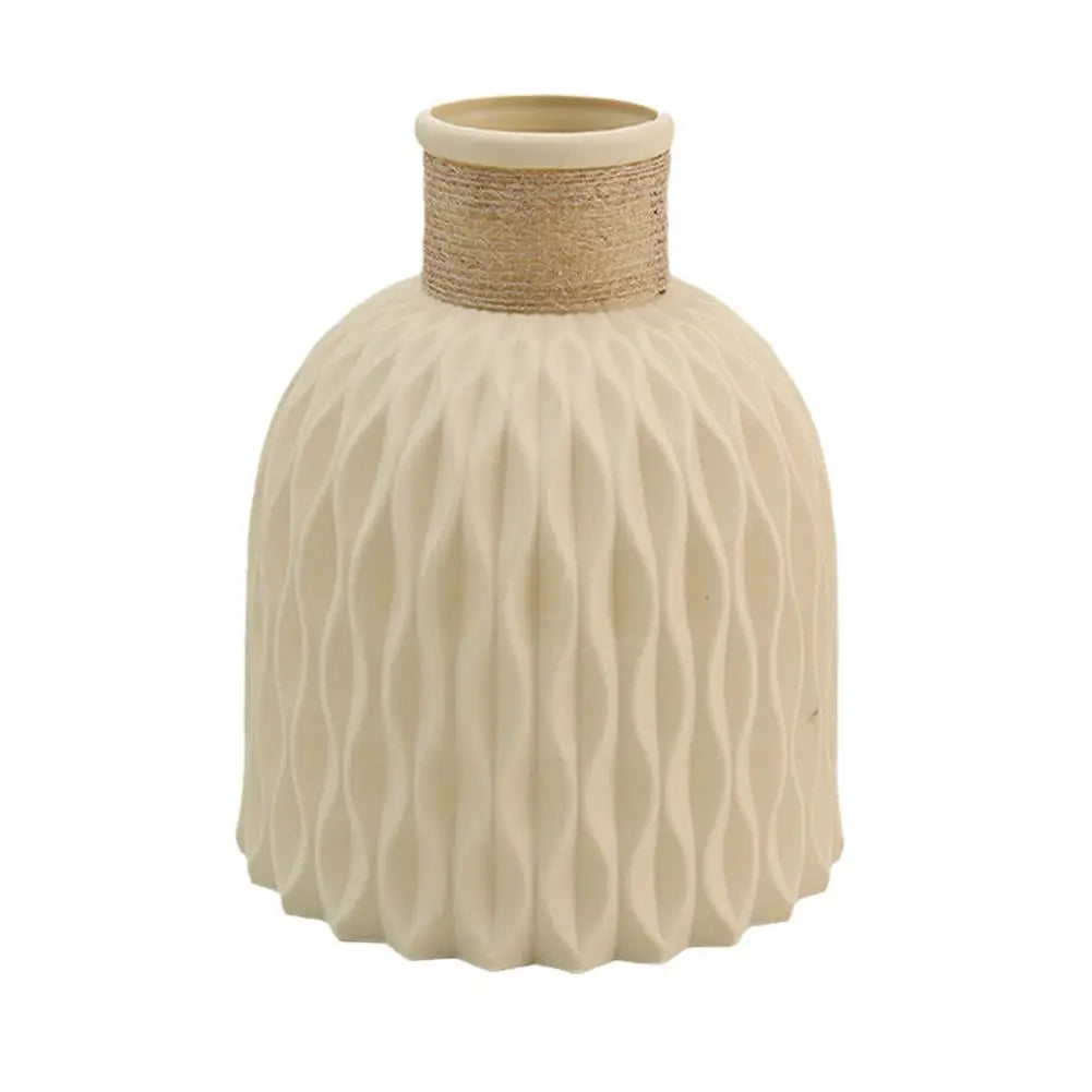 Nordic Moire Plastic Flower Vase: Elegant Décor for Any Occasion