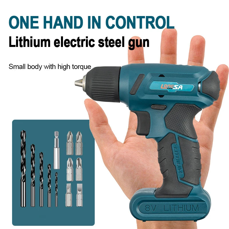 8V Cordless Electric Screwdriver Set