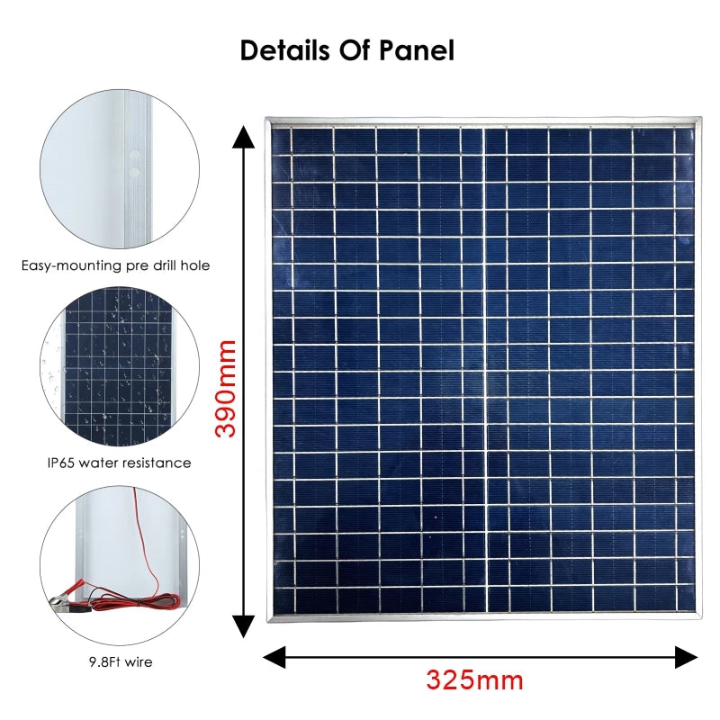 500W1000W Solar Panel Kit 12V Solar Panel 100A Controller USB Port Portable Solar Battery Charger for Outdoor Camping Mobile RV