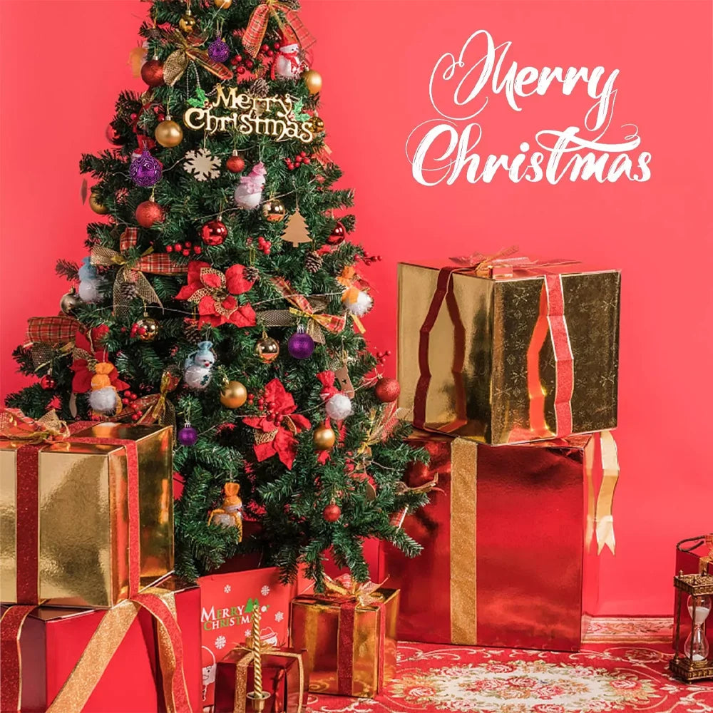 100pcs Shatterproof Christmas Tree Baubles – Red, Gold, Silver | Lightweight, Durable, and Reusable Holiday Ornaments