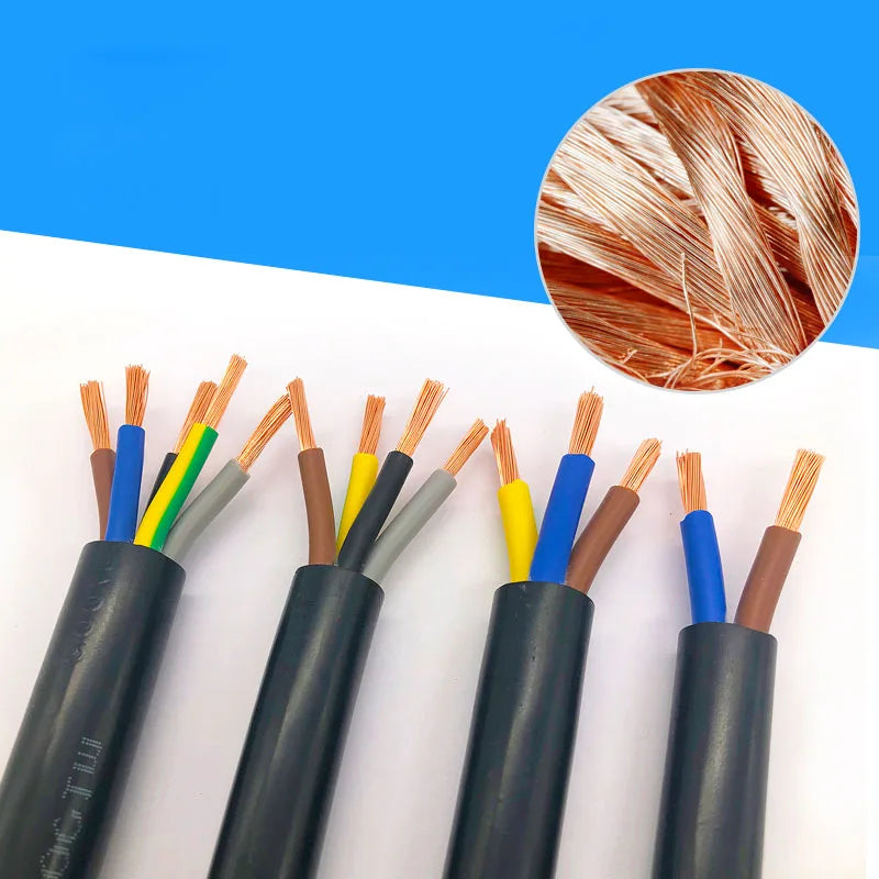 Black RVV Copper Core Electrical Wires