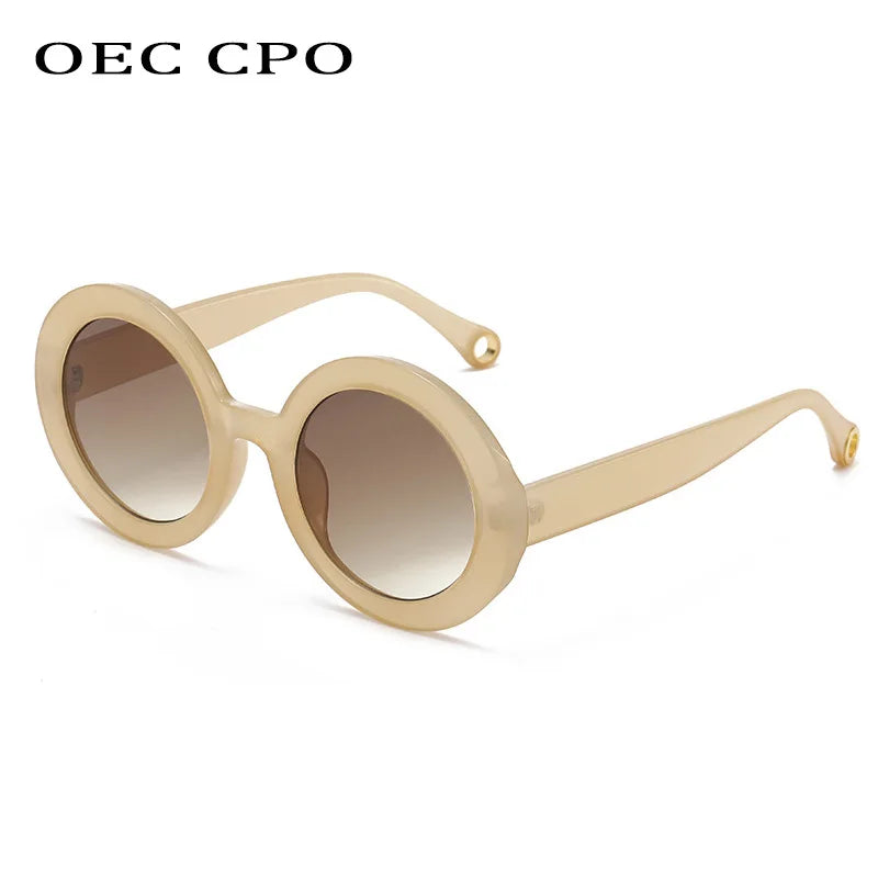Punk Colorful Round Sunglasses New Women Men Fashion Gradient Sun Glasses Female Brand Designer Candy Color Eyewear Shades UV400