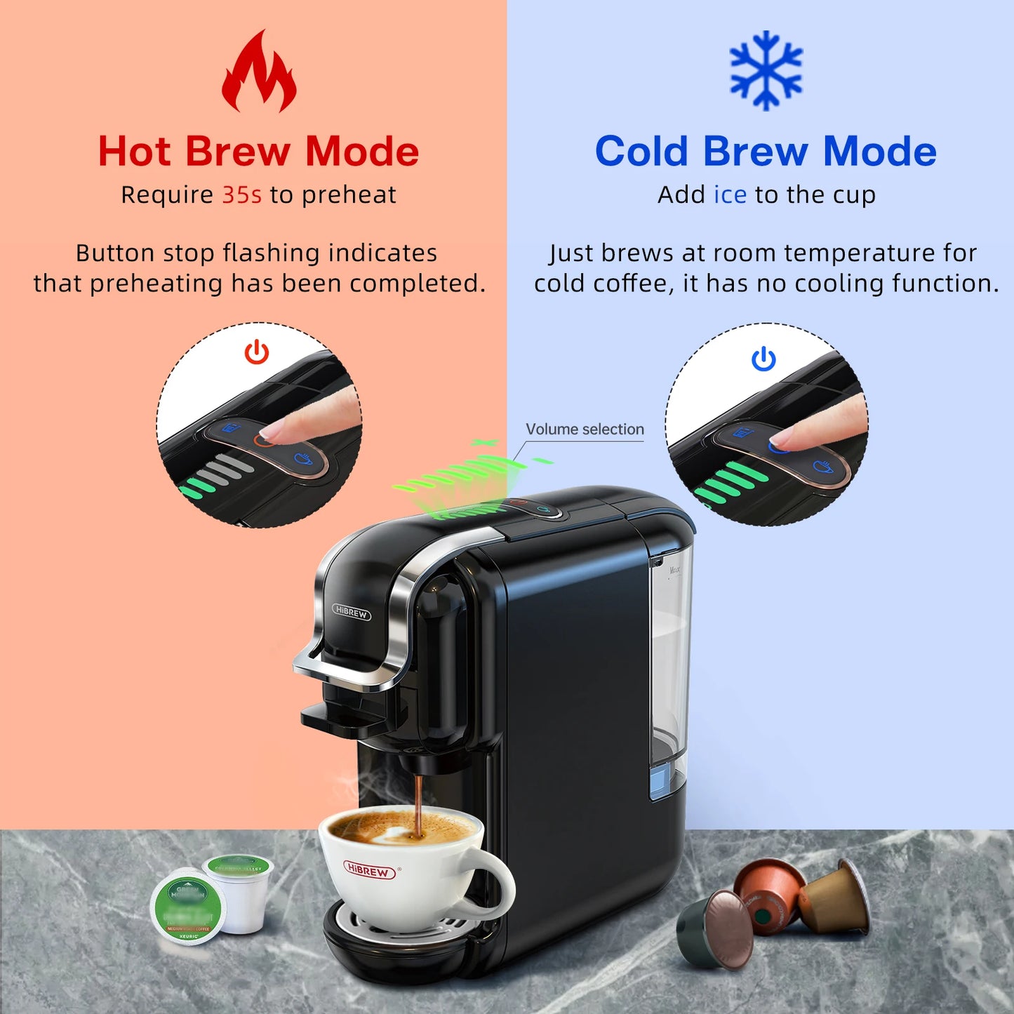 HiBREW 5-in-1 Multiple Capsule Coffee Machine