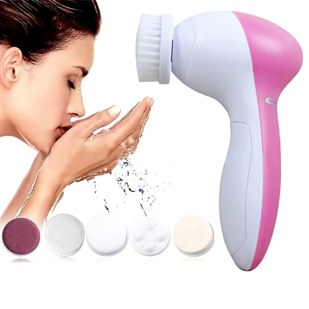 Electric Facial Cleaning Brush Set