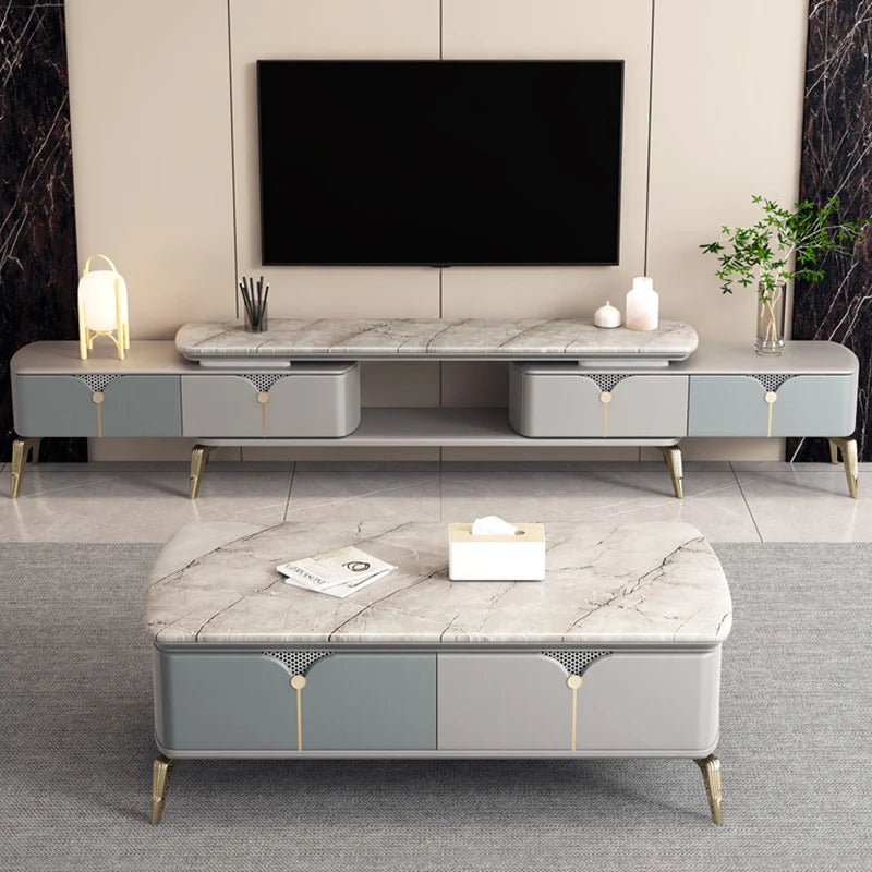 Modern Nordic TV Stand Set with Adjustable Features