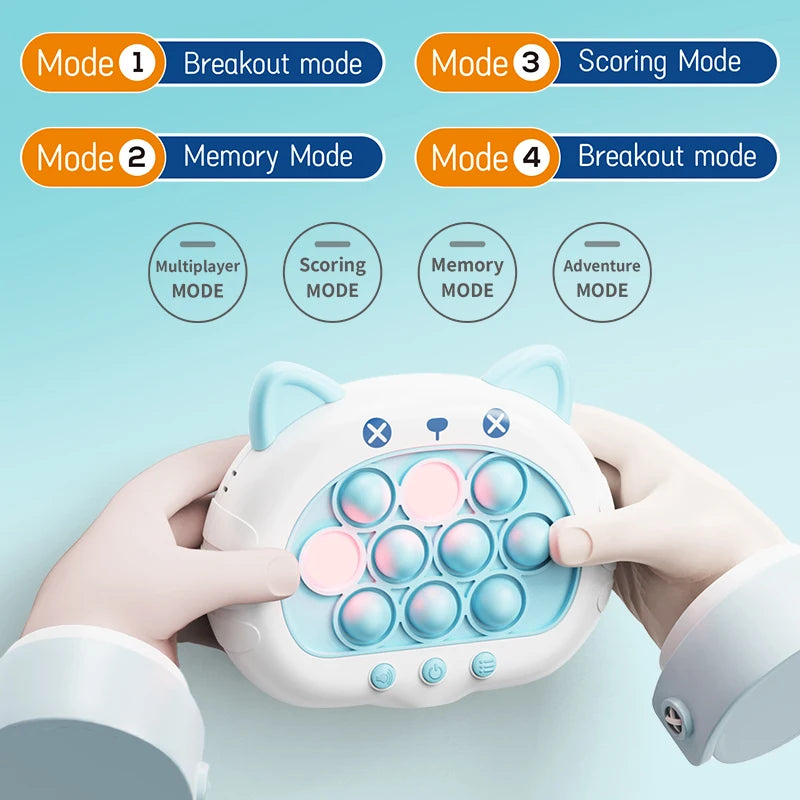 Quick Push Game Machine Silicone Press Toy Boys and Girls Children's Party Toy Electronic Sound Toy Fingertip Ground Mouse Toy